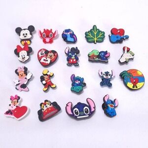 Shoe Charms Mickey‎ Minnie Stitch Bad Bunny Fits Crocs Jibbitz 19pc Bundle